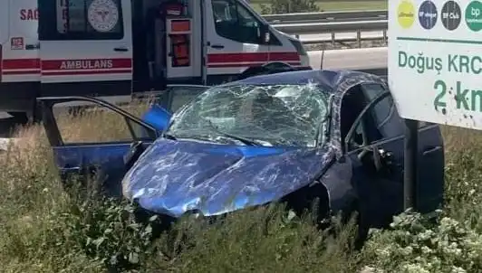 Kontrolden Çıkan Araç Takla Attı: Korku Dolu Anlar Yaşandı