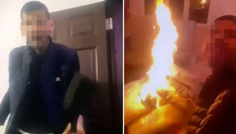 Sosyal Medya Canlı Yayınında Annesiyle Yaşadığı Evi Ateşe Veren Genç Şok Etti!